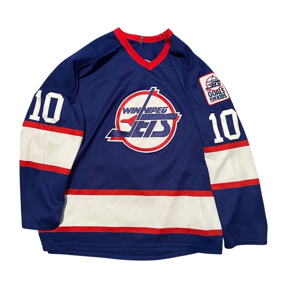 Vintage CCM Winnipeg Jets Alexei Zhamnov 10 Hockey Jersey XL Goals For Kids